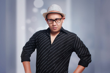 Cynical Angry Asian Man Expression