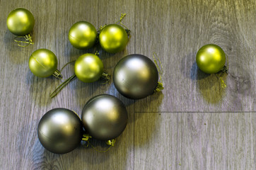 Christmas toys scattered on the floor