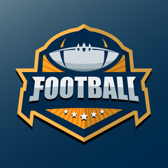 American Football Logo Template. Vector College Logos Illustration