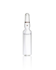 Medical ampoule isolated on white