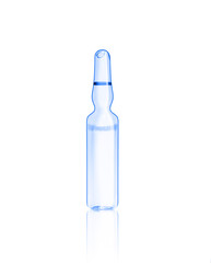 Medical ampoule isolated on white