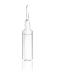 Medical ampoule isolated on white