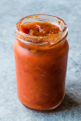 Jar of Salsa Sauce (Tomato Paste) Ready to Eat