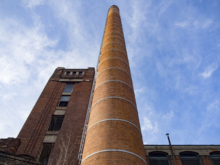 Abandoned factory chimney