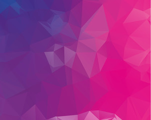 Pink triangle background design. Geometric background in Origami style with gradient.