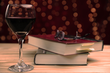 Wine and a book 