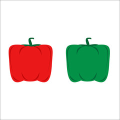 bell pepper plain illustrations vector design