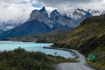 Road to Torres del Paine in Patagonia Chile