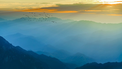 Beautiful scenery in Mount Huangshan, China