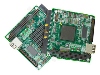 Electric board with microcontroller, relays and SMT components