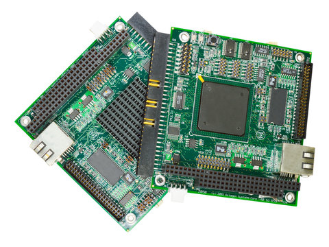 Electric board with microcontroller, relays and SMT components