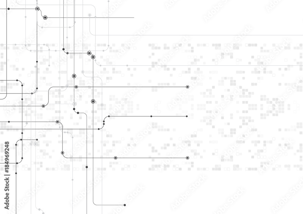 Poster vector white background abstract technology communication data science