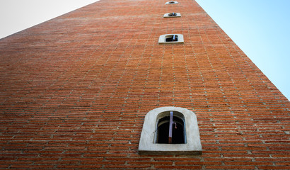 Brick Tower Blue Sky