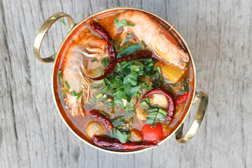 spicy soup or tom yum kung