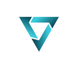 Simple 3D Triangle Modern Logo Vector
