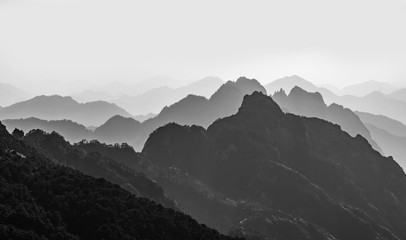 Beautiful scenery in Mount Huangshan, China