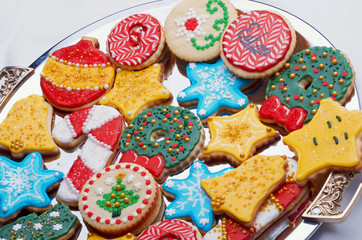 Decorated Cut Out Christmas Cookies
