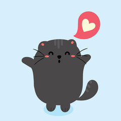 cute cat in love