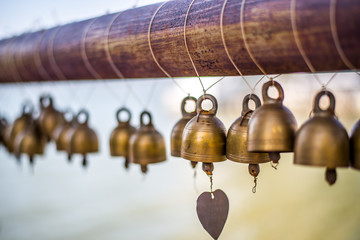 Small bells was hung at temple in Thailand