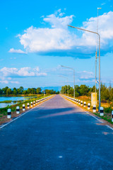 Road of Mae Jok Luang reservoir