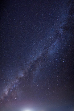 Milky way galaxy with stars and space dust in the universe