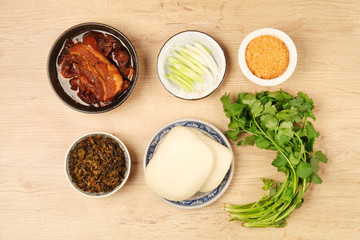 Taiwan's traditional food - Gua Bao (Steamed sandwich)    