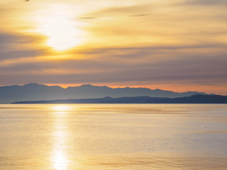 Sunset at the Ogden Point breakwater, Victoria BC