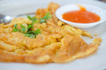 Thai omelet easy cooking