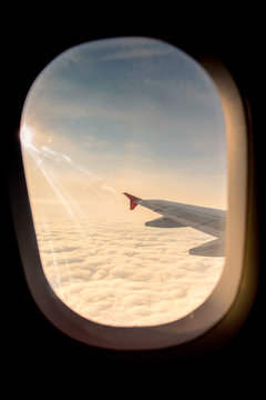 Wing of airplane in elluminator