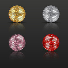 Set of disco balls.
