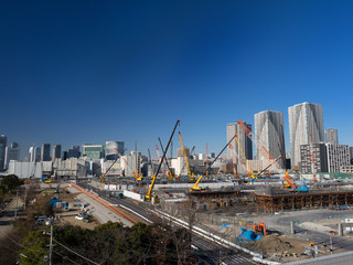 晴海埠頭の工事現場