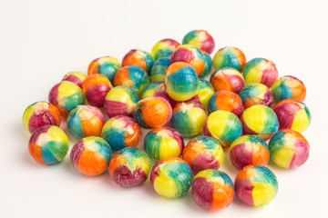 Fototapeta na wymiar rainbow colored candy with fruity flavor