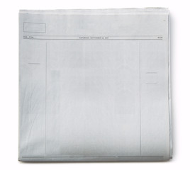 Newspaper Blank on White Background
