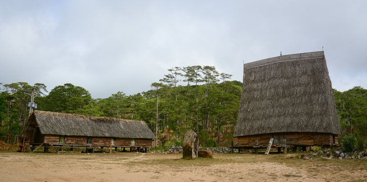Traditional houses in Central Highlands, Vietnam