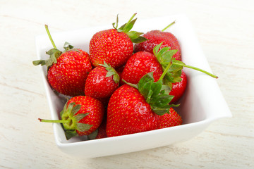 Strawberry in the bowl