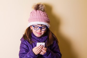 girl using the mobile phone