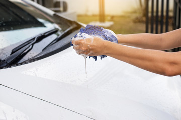 Car wash, car wash foam water,Cleaning Car at home