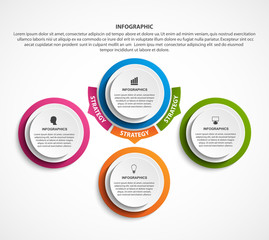 Infographic design organization chart template for business presentations, information banner, timeline or web design.