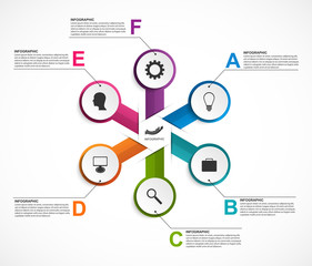 Abstract options infographics template. Infographics for business presentations or information banner.