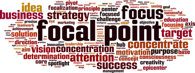 Obraz premium Focal point word cloud