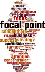 Obraz premium Focal point word cloud