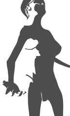 Beautiful sexy fitness girl. Pretty woman wearing bikini and sunglasses. Front view.