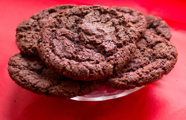 chocolate cookies on a plate
