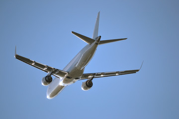 Passenger jet plane - flying