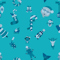 Christmas Seamless Pattern Background