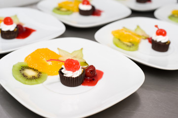 dessert ready for serving up