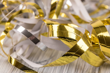 gold silver streamer new year decoration