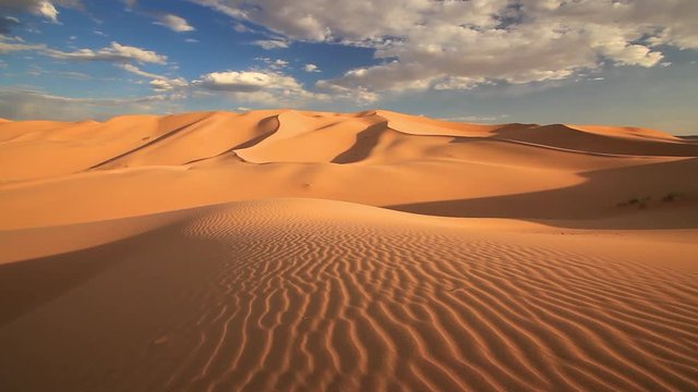 Sunset in the Gobi Desert. Mongolia