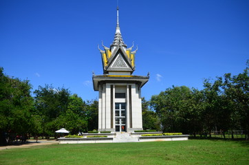 Killing Fields, Phnom Penh Cambodia, Gebäude zum Gedenken an die Tötungen.