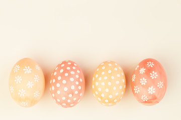Easter eggs with pastel color style